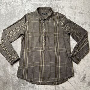 Zara Shirt Women’s XS Green Black Plaid Blouse Long Sleeve Casual Cotton